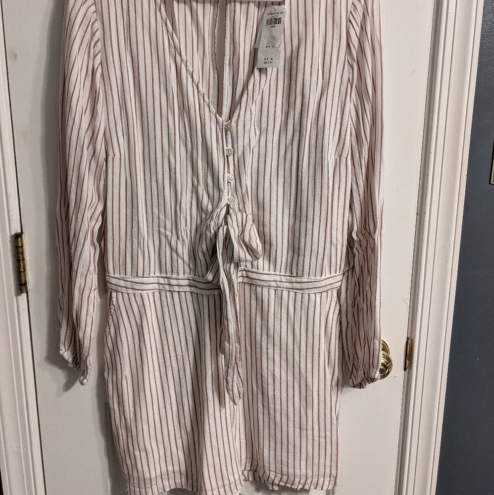 Long sleeve tie romper